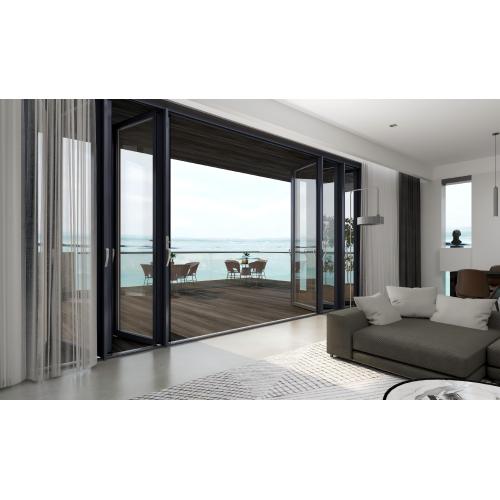 Portas exteriores dobráveis ​​de alumínio para varanda