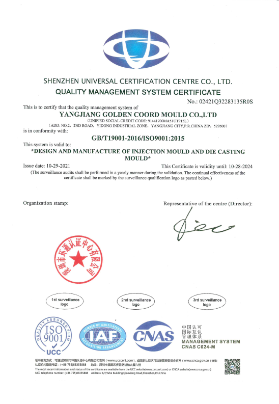 QUALITY MANAGEMENT SYSTEM CERTIFICATE