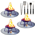 Isolation en incendie portable extérieur en céramique BBQ BB-Glass Ember Mat Grill Fire Pit Mat1