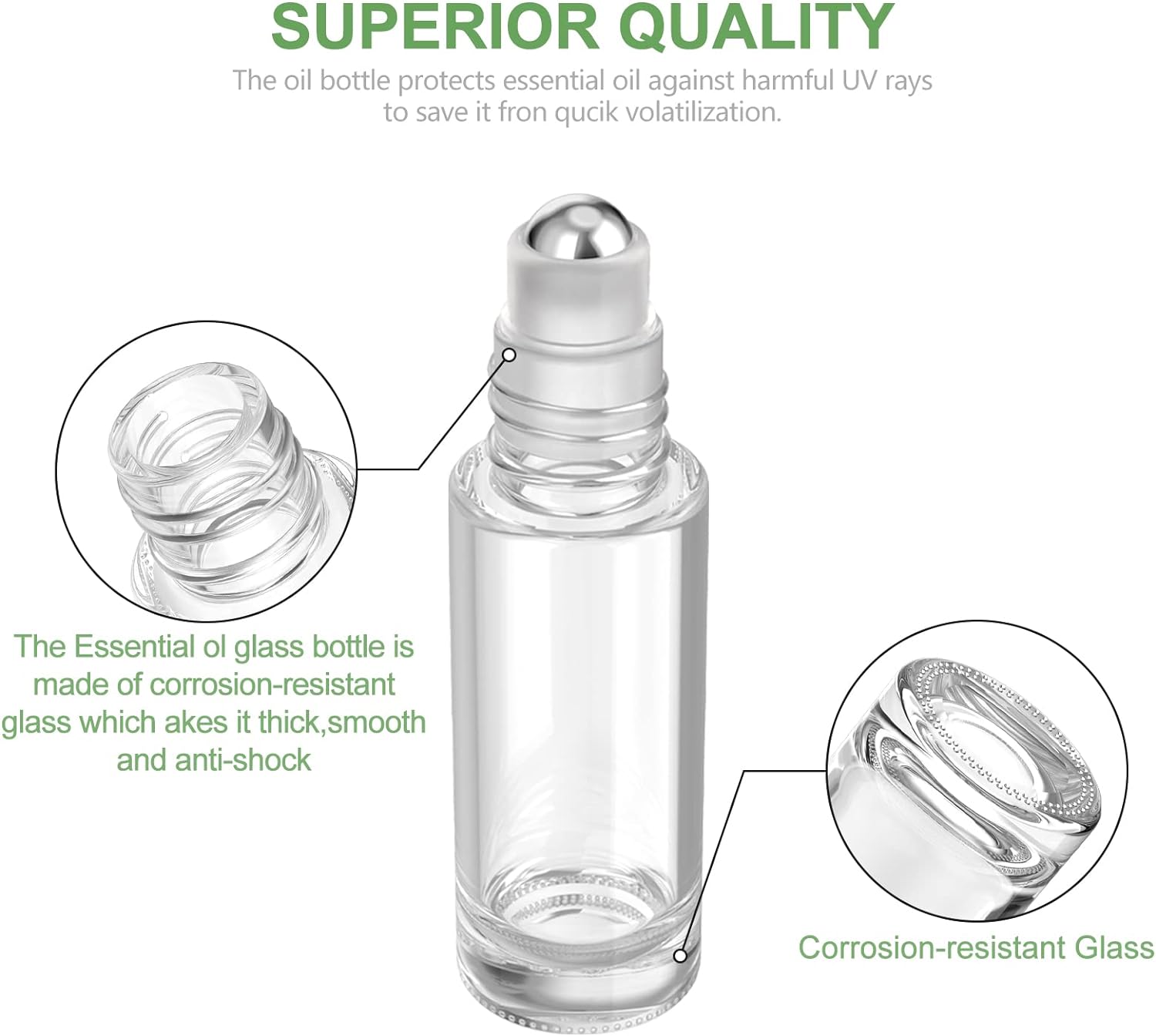 10ml Glass Perfume Bottle With Roller Ball