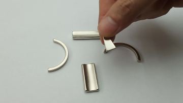 Arc shape neodymium magnet Gold-plated high-strength magnetic tile High temperature resistance 120 degrees1