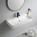 Rectangular Ceramic Wall Hung Bathroom Sink for Construction Projects1
