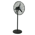 20 Inch Aluminum Leaf Circular Pattern Base Metal Mesh Black Classic Industrial Floor Fan1
