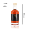 750ml Round Shape Empty Flint Liquor Wine Vodka Whiskey Glass Bottle with Sealed Cork Lid1