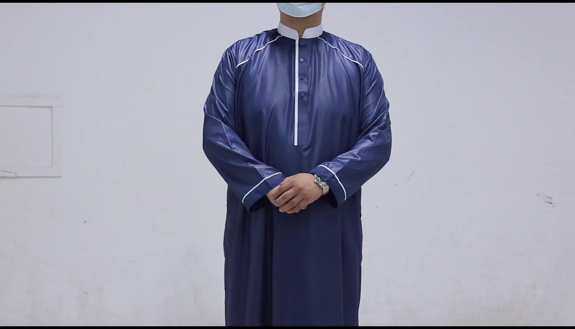 Abbigliamento islamico giubbah all&#39;ingrosso saudita arabo daffah thobe per uomini musulmani1