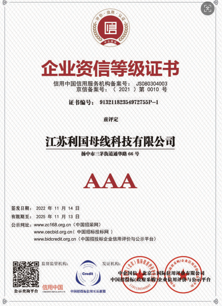 Enterprise Credit Rating Certificate
