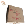 JF Custom 40x40 Inch Eco-Friendly Paper Corrugated Pizza Box Grosir Paket Pengiriman Takeaway Penanganan Printing1