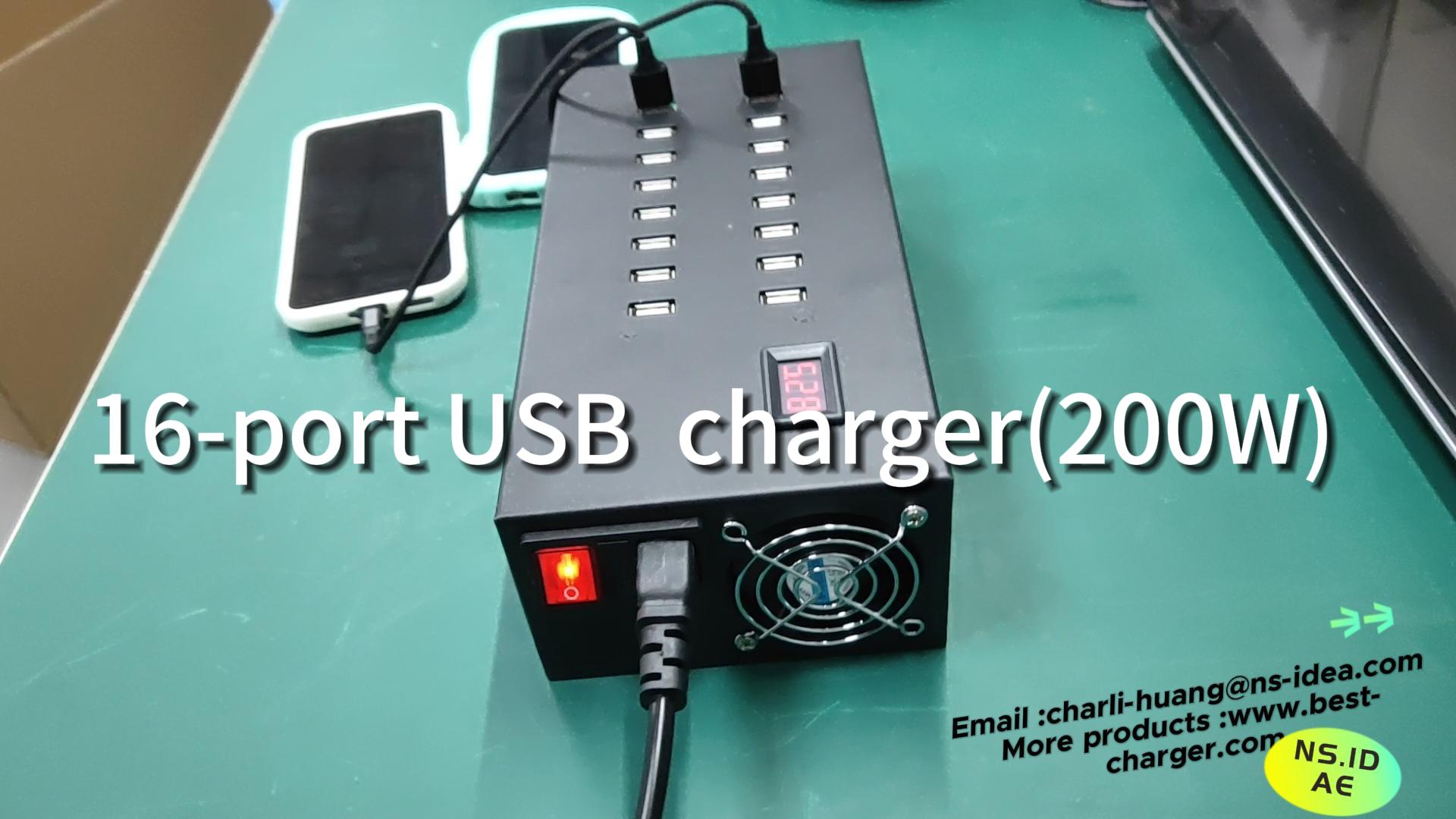 Carregador USB de 16 portas