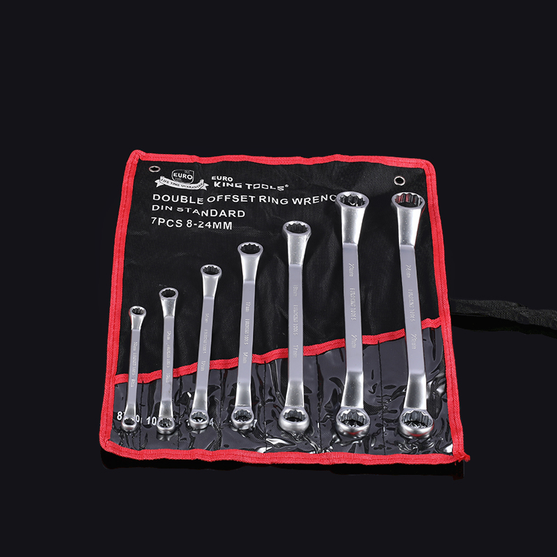 Cr V Double Ring Offset Ring Wrench Set