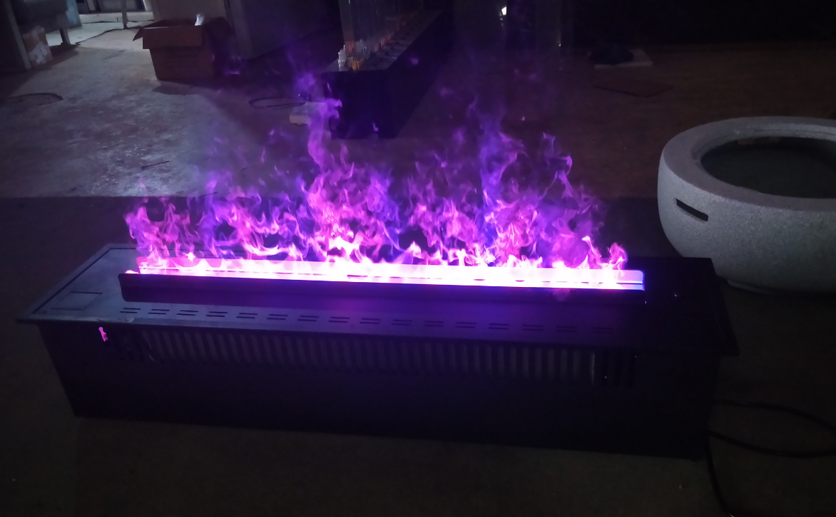 1m watersteam fireplace with colors changing and  wood sound