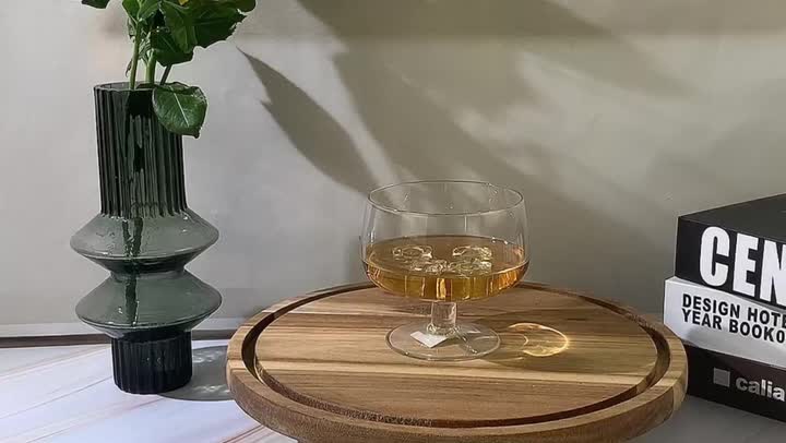 crystal clear cocktail glass round drinking glass