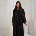 2025 زنانه زنانه شیک باز عبای گلدوزی دست دوز آستین بلند اسلیمی عربی سبک ساده برای روسری مسلمانان بهاری1