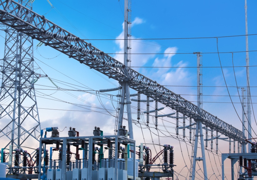 JIMI_变电所,注意高压标志,变压器,能源,电缆,天空,重