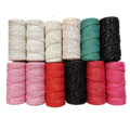 White and Gold Metallic Cotton Rope - 2MM 100m Spool Baker Twine1