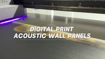 Acoustic wall panel with digital printing 