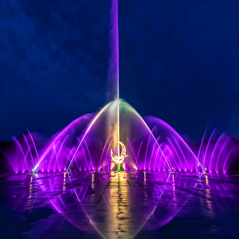 Grande fonte dançante com iluminação LED para parques públicos