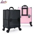 Large Capacity Rolling Makeup Case Trolley Luggage1