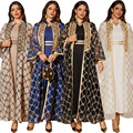 AB416 عبای خاور میانه باز عبای زنانه دبی جلیقه ژاکت دوزی مسلمان دوزی1