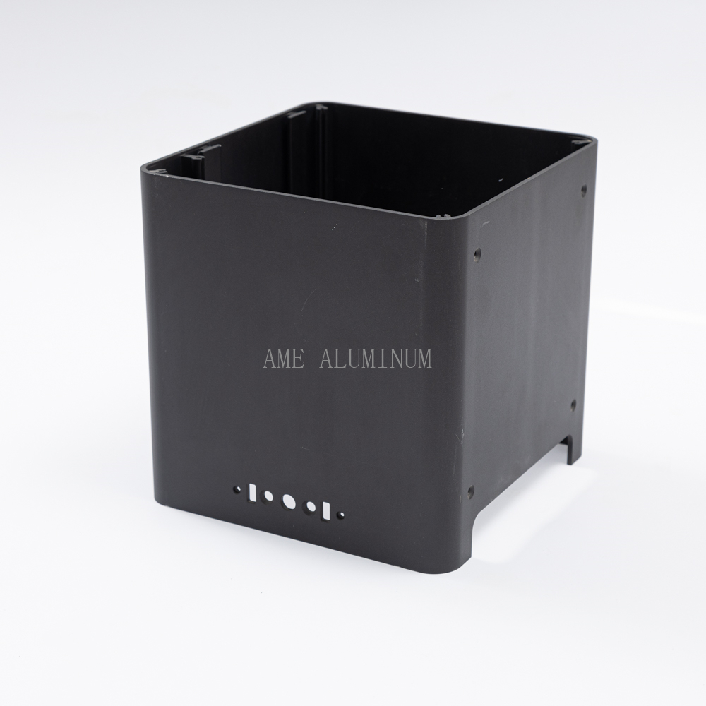 black andized aluminum enclosure