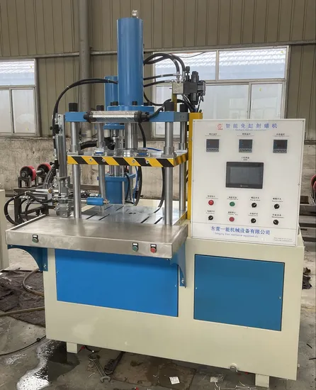 Column Slide Plate Unloading Double Station Cylinderless Wax Injection Machine Hot Sale1