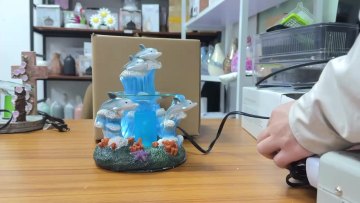 Luxury Blue Resin Aroma Burner Essential Fragrance Resin Oil Burner Dolphin Turtle Aromatherapy Incense Burner1