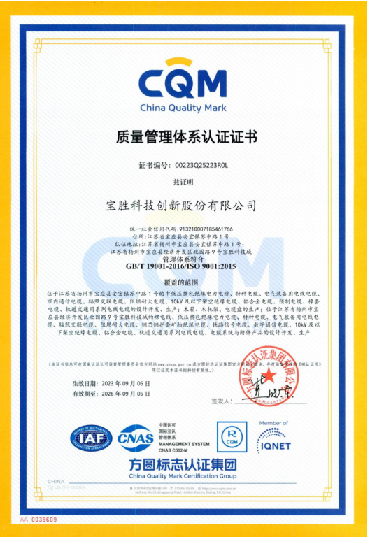 Quality Management System Certification