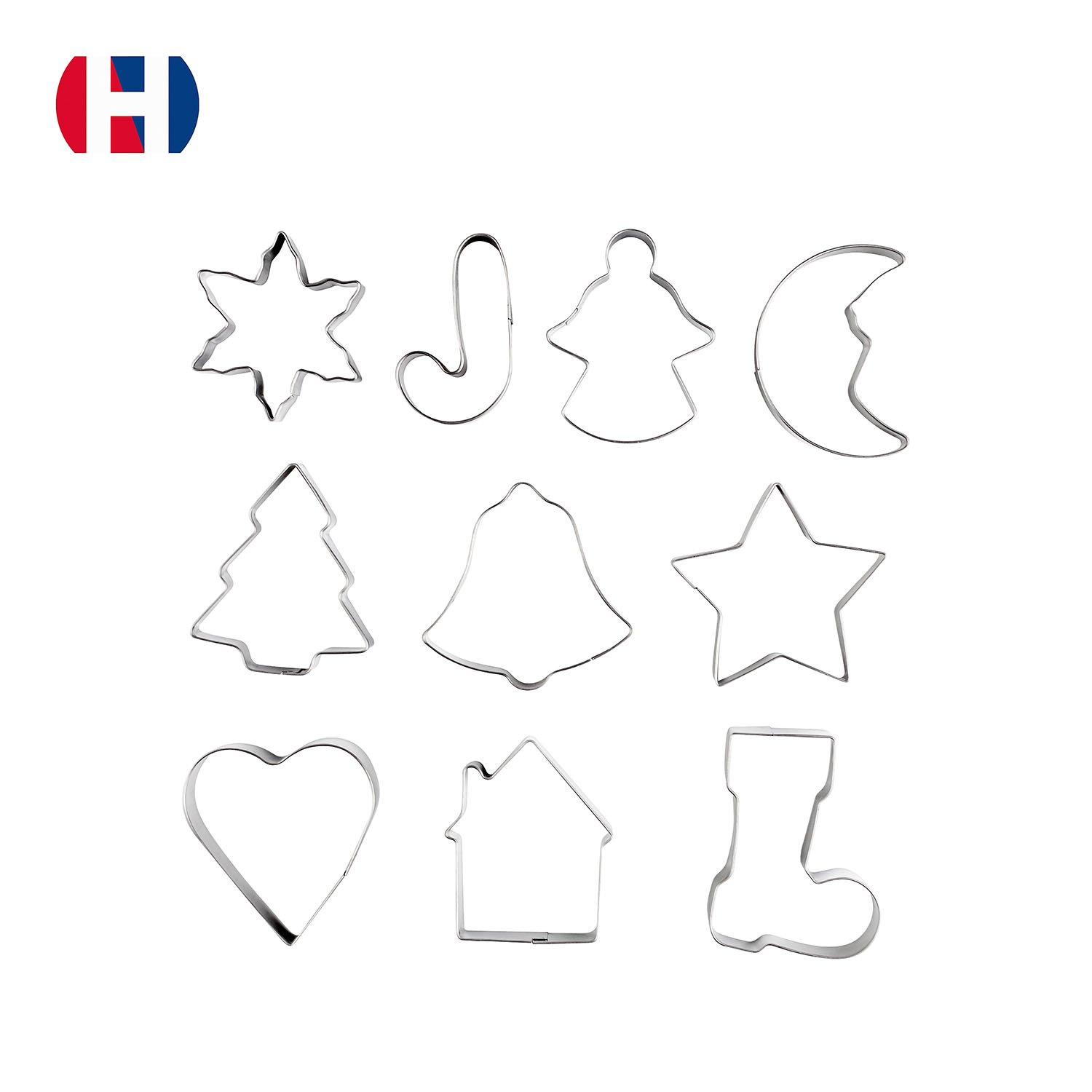 Cookies Holiday Cutters Set 10-PCS Χριστουγεννιάτικο μπισκότο Κόπτης Μια ποικιλία από σχήματα hoz chatcheware1