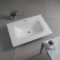 Factory Direct White Seamless Rock Slab Wash Basin Sink: Hot Bending Sintered Stone Basin1