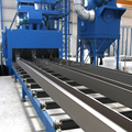 Auto Rolling Conveyor Pass Through Metal Cleaning Shot Blasting Machine1