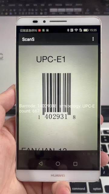 Real time barcode scanning video for Android