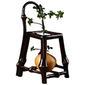 Zen-Inspired Bamboo Mini Flower Holder Chair for Desktop and Gardens1