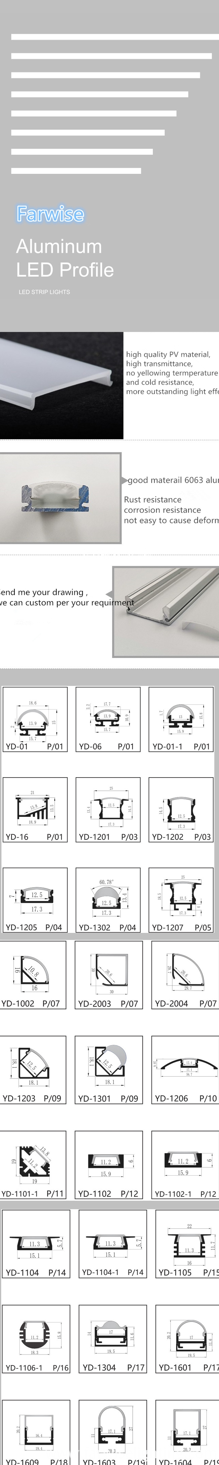 factory price OEM ODM specialized extrusion LED light shade plastic diffuser LED lamp housing