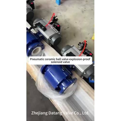 Patlamaya Dayanıklı Solenoid Valf Eşleşen Pnömatik Seramik Küresel Vana