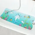 Extra Long Machine Washable PVC Bathtub Mat for Safe Kids' Showering1