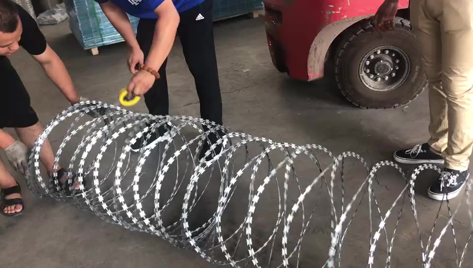 BTO 22 Gorące zanurzenie galwanizowane Razor Concertina Wire/Calwanizowane cewki drutu Raozor11