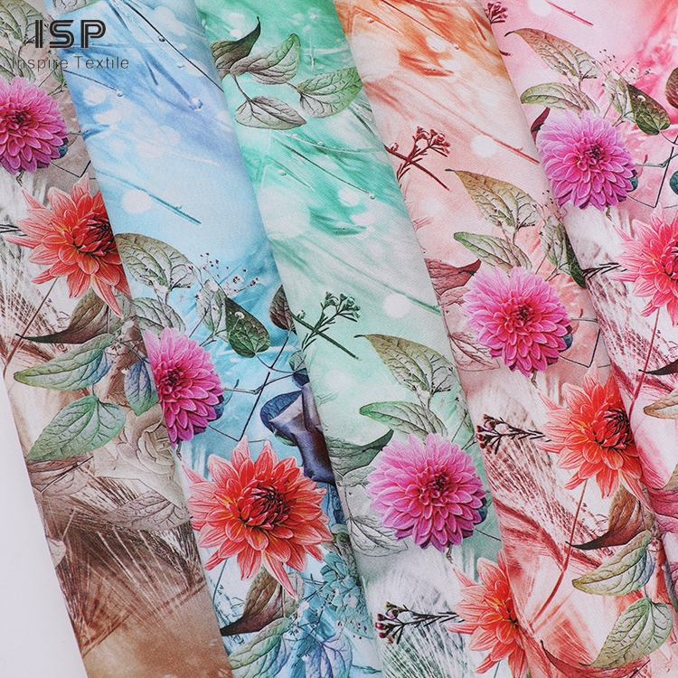 Custom pattern dyed poplin 100% viscose rayon digital print Floral printed fabric1