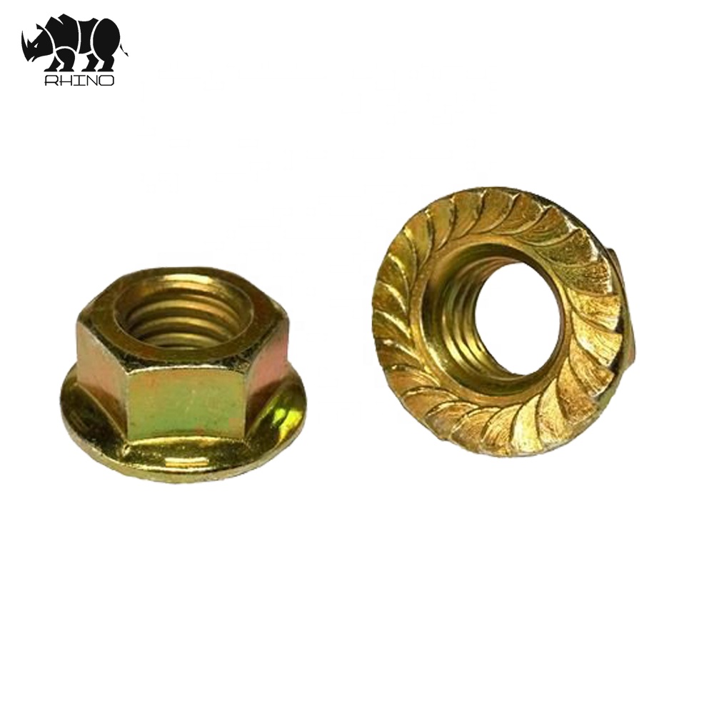 manufacturer size M3-M20, Stainless steel 316, white / yellow zinc plated, Hex flange nuts, DIN 69231