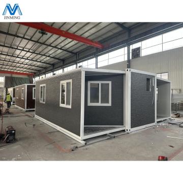 The double-wing expandable container house is a very popular style of container house at present