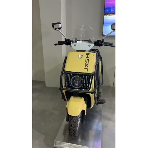 Rugged Yellow Electric Scooter with Black Protective Bars