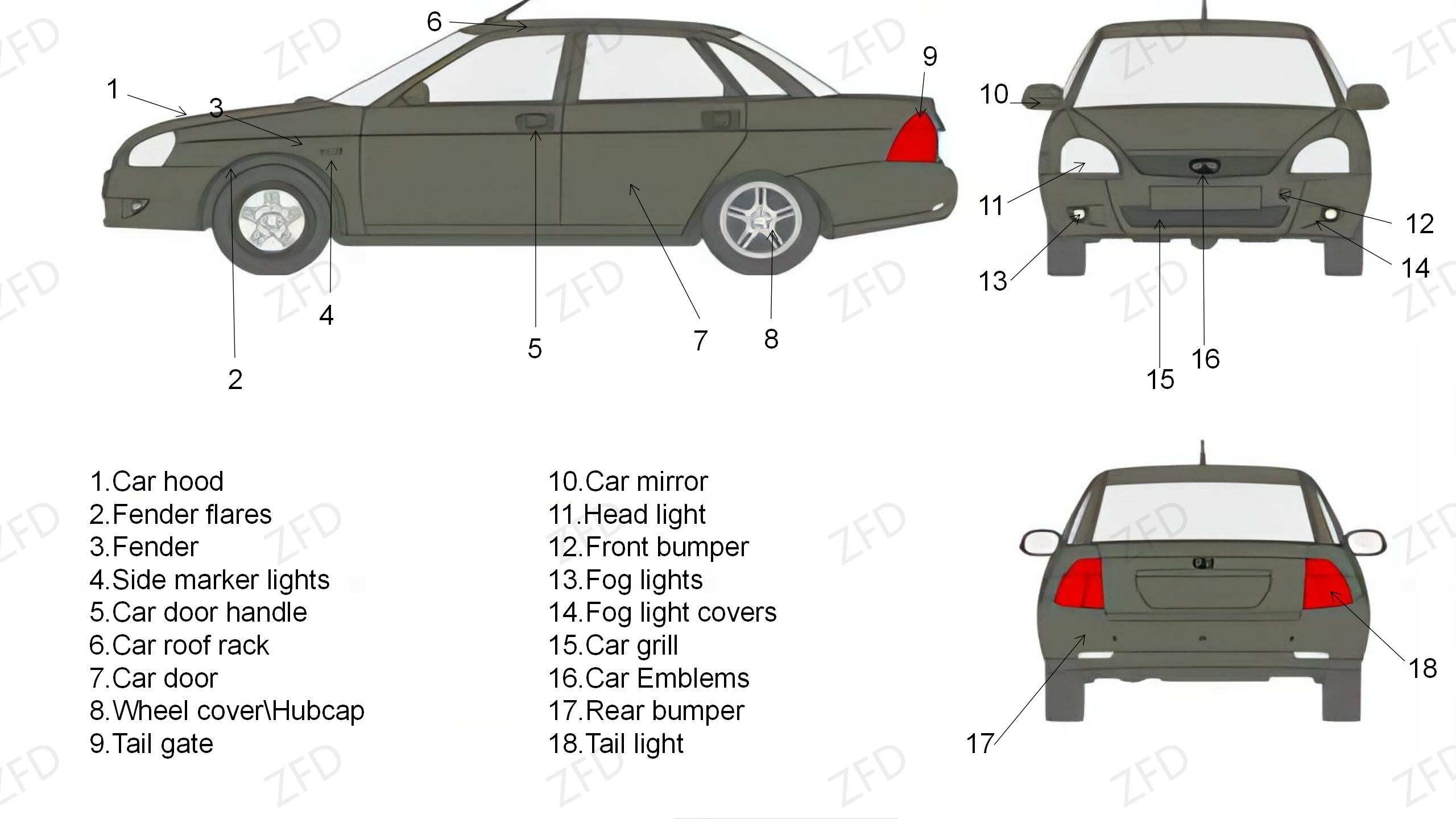 lada custom taillights assembly