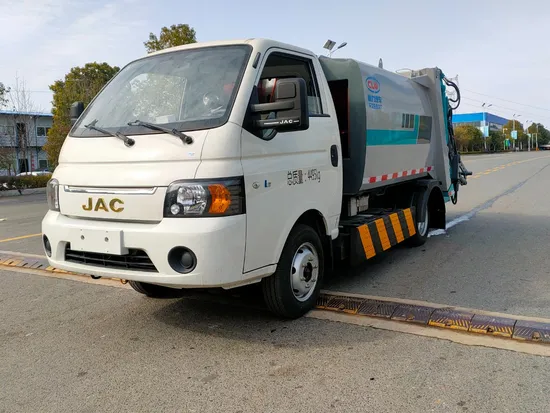 Sifar Pelepasan JAC 4X2 4-5cbm Elektrik Padat Trak Nafi untuk Jalan Beli-belah Pusat Bandar1