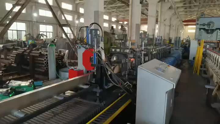 Spot Welded Tube Profile Roll Forming Line.mp4