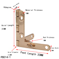 Hot Sale Gold Color Metal Jewelry Box with T Shape Quadrant Hinge for Wooden Gift Accessories1