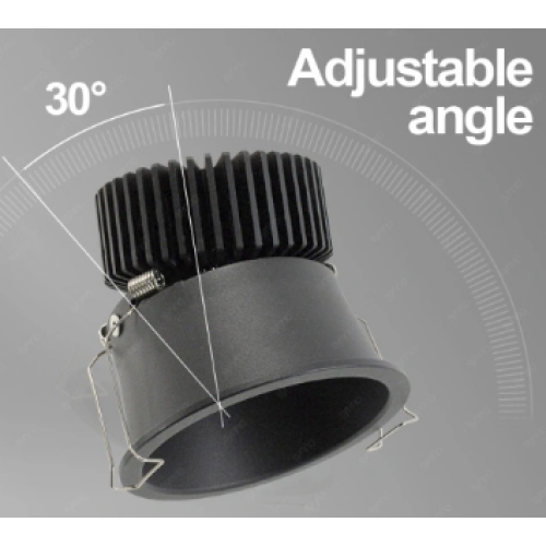 Ângulo ajustável Anti -brilho Black Led Downlight: Solução de iluminação ideal