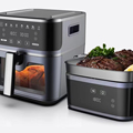 2-in-1-Multifunktions-1700-W-Luftfritteuse, Design mit Sichtfenster aus Glas, 3C GS CB ETL CE-Zertifikate bestanden Grill1
