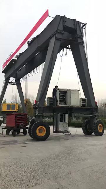 Tyre type beam lifting machine