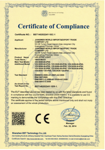  Certificate of Compliance