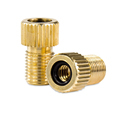 Brass Bike Valve Converter: FV Presta to Schrader Adapter1