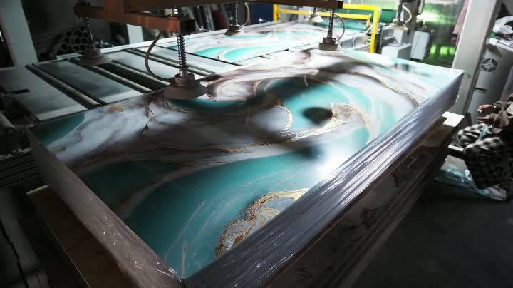 Wnętrze marmurowego arkusza marmurowego UV PVC Wewnętrzne