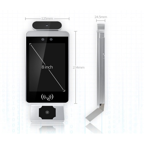 Reconhecimento de rosto, participação e medição de temperatura Máquina All-in-One, verificação do código de saúde Digitalizar, melhorar a qualidade do serviço humanizado